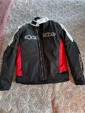 Women’s Alpinestars Motorcycle Riding Jacket – Black/Red/White